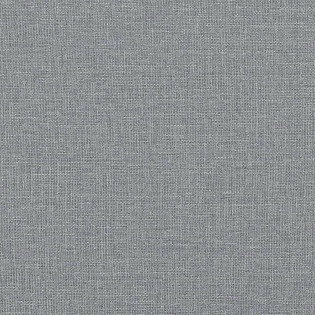 3-Seater Sofa with Footstool Light Grey 180 cm Fabric