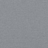 3-Seater Sofa with Footstool Light Grey 180 cm Fabric - Rear View