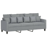 3-Seater Sofa with Footstool Light Grey 180 cm Fabric - Top-Down View