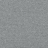 3-Seater Sofa with Footstool Light Grey 180 cm Fabric - Rear View