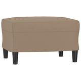 Sofa Chair with Footstool Cappuccino 60 cm Faux Leather