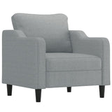 Sofa Chair with Footstool Light Grey 60 cm Fabric - Top-Down View
