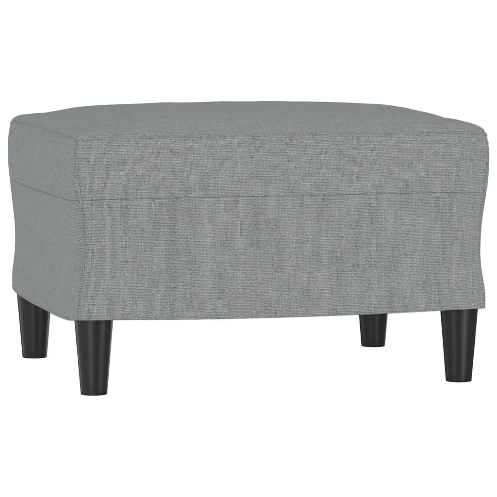 Sofa Chair with Footstool Light Grey 60 cm Fabric