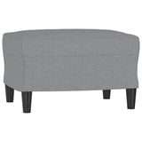 Sofa Chair with Footstool Light Grey 60 cm Fabric