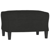 Sofa Chair with Footstool Black 60 cm Fabric