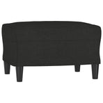 Sofa Chair with Footstool Black 60 cm Fabric