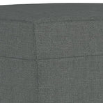 3-Seater Sofa with Footstool Dark Grey 180 cm Fabric