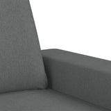 3-Seater Sofa with Footstool Dark Grey 180 cm Fabric - Close-Up Angle