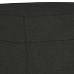 3-Seater Sofa with Footstool Black 180 cm Fabric