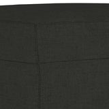 3-Seater Sofa with Footstool Black 180 cm Fabric - Rear View