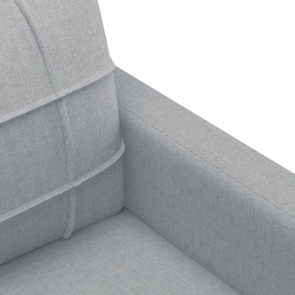 4 Piece Sofa Set with Cushions Light Grey Fabric