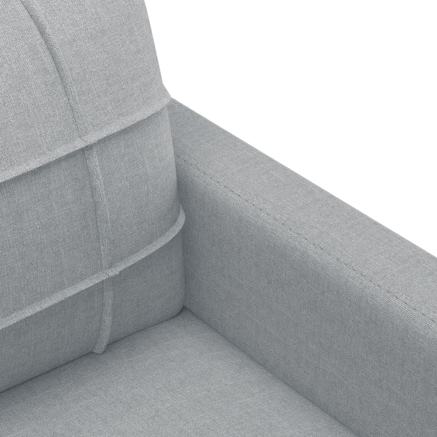 4 Piece Sofa Set with Cushions Light Grey Fabric