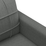 4 Piece Sofa Set with Cushions Dark Grey Fabric - Close-Up Angle