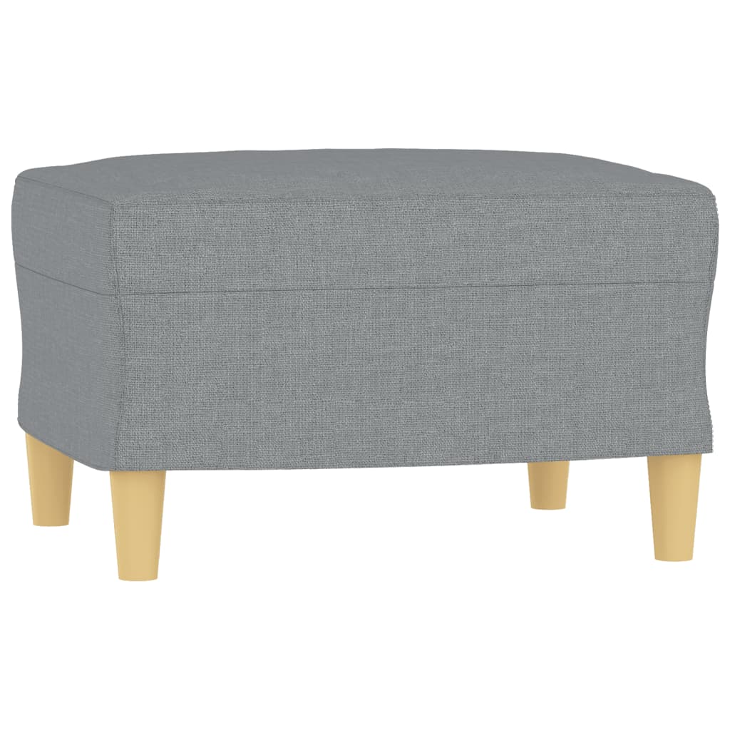 4 Piece Sofa Set with Pillows Light Grey Fabric