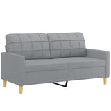 3 Piece Sofa Set with Cushions Light Grey Fabric - Top-Down View