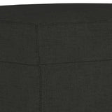 3 Piece Sofa Set with Cushions Black Fabric - Rear View