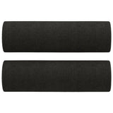 2 Piece Sofa Set with Pillows Black Fabric - 45-Degree Angle