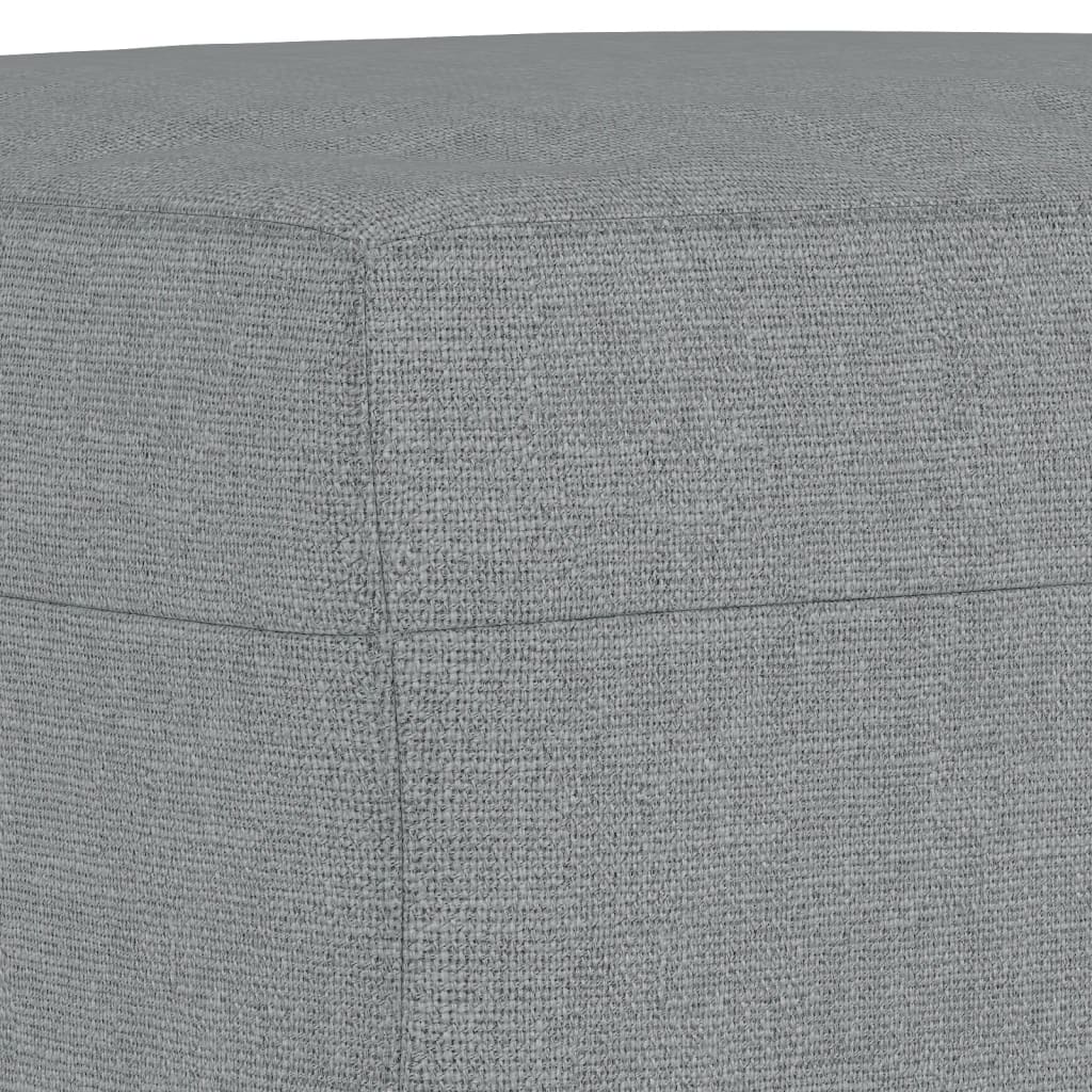 3 Piece Sofa Set with Pillows Light Grey Fabric