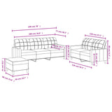 3 Piece Sofa Set with Cushions Light Grey Fabric - Low Angle