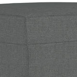 3 Piece Sofa Set with Cushions Dark Grey Fabric - Rear View