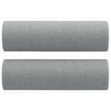 2 Piece Sofa Set with Pillows Light Grey Fabric - 45-Degree Angle