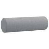 2 Piece Sofa Set with Pillows Light Grey Fabric - Rear View