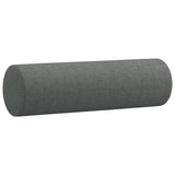 2 Piece Sofa Set with Pillows Dark Grey Fabric - Rear View
