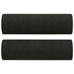 2 Piece Sofa Set with Pillows Black Fabric