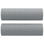 3 Piece Sofa Set with Pillows Light Grey Fabric