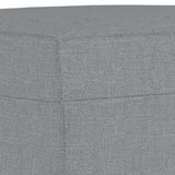 3 Piece Sofa Set with Pillows Light Grey Fabric - Low Angle