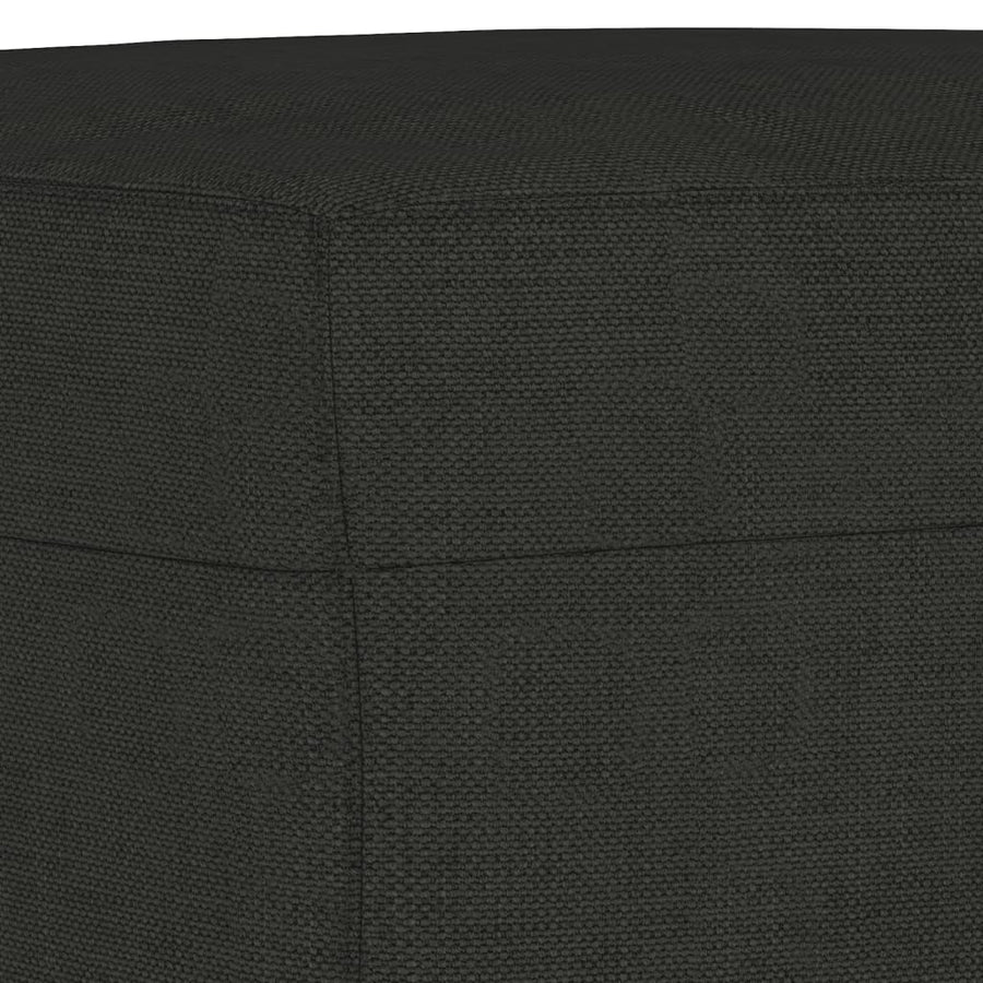 3 Piece Sofa Set with Pillows Black Fabric