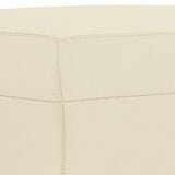 4 Piece Sofa Set with Cushions Cream Faux Leather