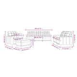 4 Piece Sofa Set with Cushions Cappuccino Faux Leather - Extra Image