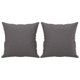 4 Piece Sofa Set with Pillows Grey Faux Leather