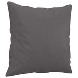 4 Piece Sofa Set with Pillows Grey Faux Leather - Low Angle