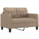 4 Piece Sofa Set with Pillows Cappuccino Faux Leather - Top-Down View