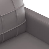 2 Piece Sofa Set with Cushions Grey Faux Leather - 45-Degree Angle