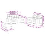 3 Piece Sofa Set with Cushions Black Faux Leather - Extra Image
