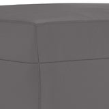 3 Piece Sofa Set with Cushions Grey Faux Leather