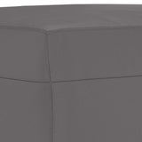 3 Piece Sofa Set with Cushions Grey Faux Leather - Close-Up Angle