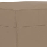 3 Piece Sofa Set with Cushions Cappuccino Faux Leather - Close-Up Angle