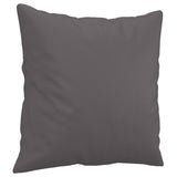 2 Piece Sofa Set with Pillows Grey Faux Leather - Rear View