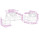 3 Piece Sofa Set with Pillows Grey Faux Leather - Extra Image