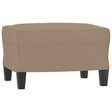 3 Piece Sofa Set with Pillows Cappuccino Faux Leather - 45-Degree Angle