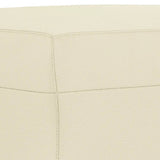 3 Piece Sofa Set with Cushions Cream Faux Leather