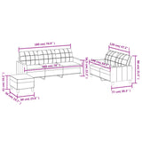 3 Piece Sofa Set with Cushions Cream Faux Leather - Extra Image