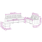 3 Piece Sofa Set with Cushions Grey Faux Leather - Extra Image