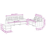 3 Piece Sofa Set with Cushions Cappuccino Faux Leather - Extra Image