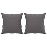 2 Piece Sofa Set with Pillows Grey Faux Leather - 45-Degree Angle