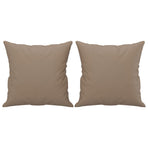2 Piece Sofa Set with Pillows Cappuccino Faux Leather